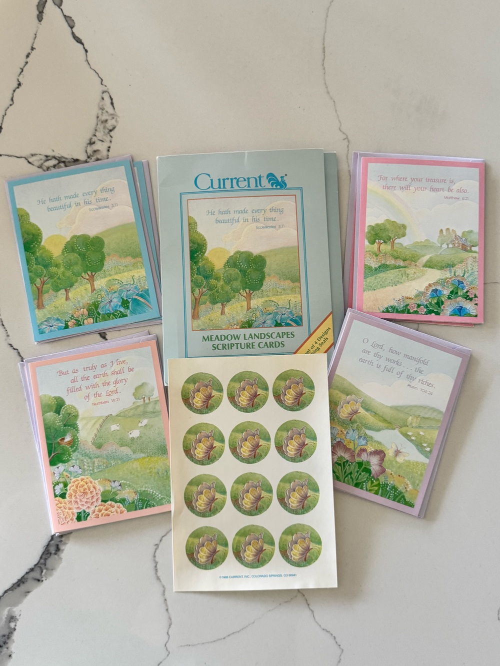 Vintage Scripture Greeting Card Set